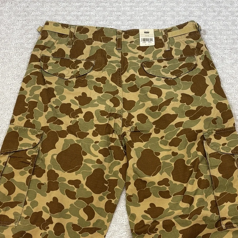 Levi's XX Cargo Baggy Fit Pants Mens Size‎ 33 x 30 Duck Camo Print Cotton NEW